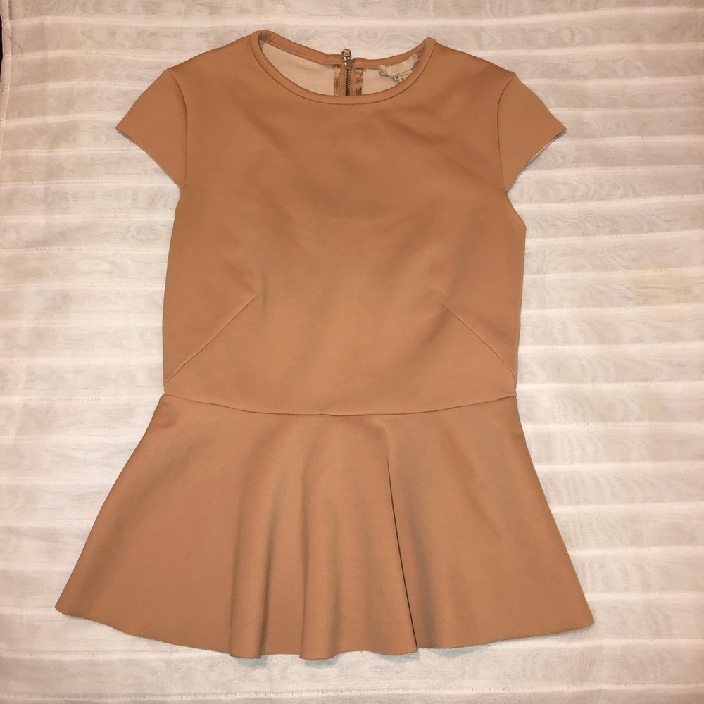 Size 4, H&M tan blouse.